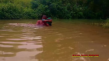 Preview 1 of Sunny Leovn Xxx Bf - They Almost Caught Us Fucking Naughty From Stream To Village Road Like Crazy Gen-Z Baddies