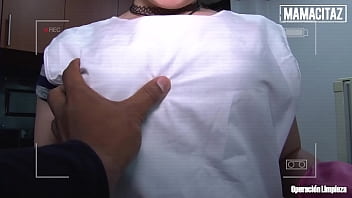 Preview 1 of Frenc Lesbian - MAMACITAZ - (Valeria Cardozo,  Alex Moreno) - Big Natural Tits Latina Cleaning Lady Is Thirsty For Her Client&#039_s Fat Dick