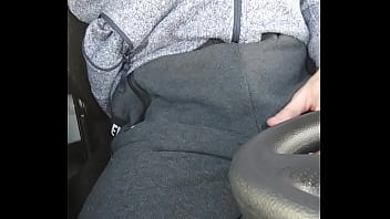 Preview 2 of Home Window Dickflash - Peeing in the truck