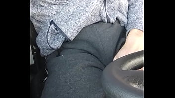 Preview 1 of Home Window Dickflash - Peeing in the truck