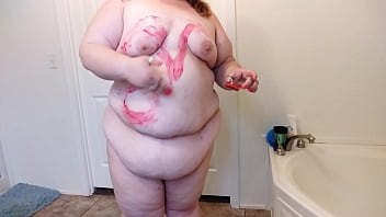 Preview 2 of George Stregan Pene Movies - BBW Midnight Lust FingerPaints