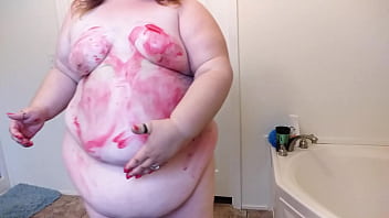 Preview 3 of George Stregan Pene Movies - BBW Midnight Lust FingerPaints