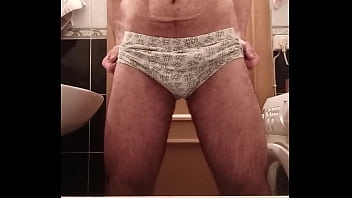 Preview 1 of Caribbean Vacation - Hairy guy shivering at the camera in the bathroom
