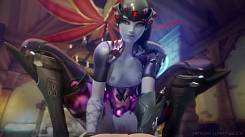 Preview 2 of Teen Surprised By Two Big - Widowmaker Riding