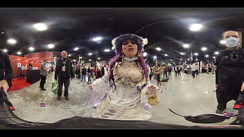 Preview 2 of One Vs Vive - Ms. Penolope Proper cosplay at Exxxotica NJ 2021 in 360 degree VR