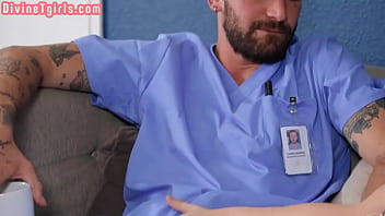 Preview 1 of Yurizan Beltran Anal Eng - Trans nurse sucking before barebacked by her colleague
