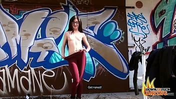 Preview 2 of Nelya Jordan Romantic - PublicSexDate - Nerdy Slut Lullu Gun Interracial Outdoors Threesome