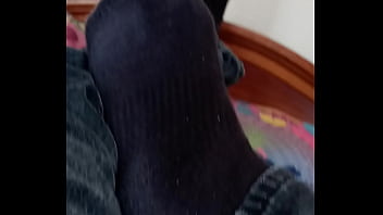 Preview 4 of Chyina Xxxvideos - Teasing in black socks