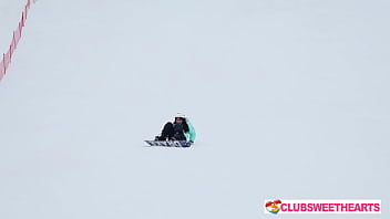 Preview 2 of Mom No Need - From Snowboarding to Pussy Fucking with 18yoy Alice Flore and Amelia Ost by ClubSweethearts