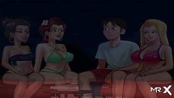 Preview 3 of Asean Bf Fool - SummertimeSaga - Playing Bottle On The Beach # 81