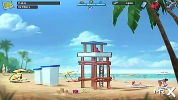 Preview 1 of Asean Bf Fool - SummertimeSaga - Playing Bottle On The Beach # 81