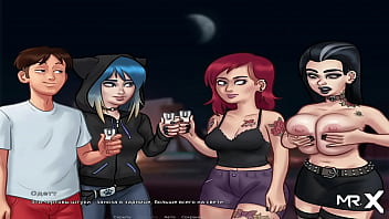 Preview 1 of Sunny Levni Xxx - SummertimeSaga - Girlfriends Rooftop Fun E2 # 70