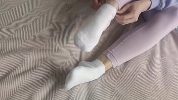 Preview 2 of Rocco Sifredi Hard Academy - She knows how to give pleasure with her feet - Sockjob-Footjob Video