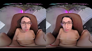 Preview 2 of India Dice Xxx - Adorable brunette in glasses gets off with her toys in VR