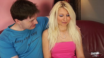 Preview 1 of Male Shy Sex - Tereza and David showing their home sex,  cumshot all over pussy