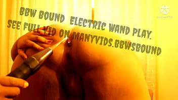Preview 3 of Old Black Mom Fuck Young Boy - Electrical play with orgams