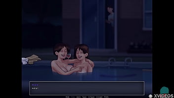Preview 2 of Gynger Lynn - SUMMERTIME SAGA #73 &bull_ Sloppy handjob under the shower