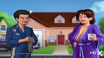 Preview 1 of Outdoor Sex M2m - SummertimeSaga - YOU Jerk Off On My Panties Again,  Jerk Off Better On Me? E2 # 2