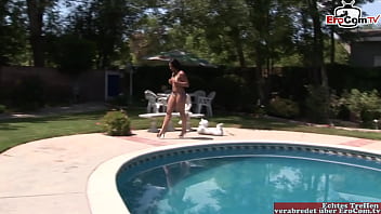 Preview 1 of Sex Irqk - Latina slut with black hair and a nice ass fucks outdoor