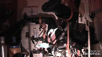 Preview 1 of 2xxx Movie - Rubbernurse Agnes -  Heavy Rubber Clinic Red Gown - a short but finally intense pegging sequence