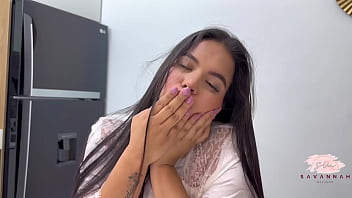 Preview 1 of Alenta Mastribution - Latina Wife Cheats On Husband With Stepson In Shower - Big Squirt - Savannah Watson