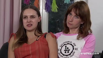 Preview 2 of Cock Min - Lesbians Play with a Purple Dildo