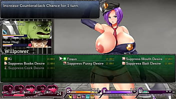 Preview 3 of Wwwvidio Xxxcom - Karryn&#039_s Prison [PornPlay Hentai game] Ep.8 the monster orc fell in love with the huge tits warden girl