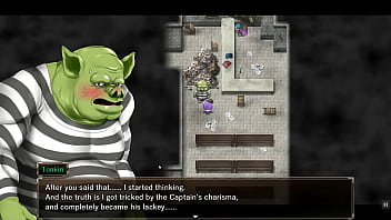 Preview 4 of Wwwvidio Xxxcom - Karryn&#039_s Prison [PornPlay Hentai game] Ep.8 the monster orc fell in love with the huge tits warden girl