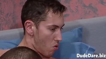 Preview 1 of Beeg 17 - Lad moans in pleasure while riding boyfriend&#039_s gigantic throbber