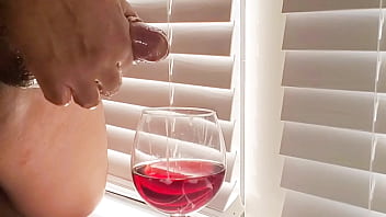 Preview 3 of Pov Mom Caught Me - Cheers! Happy New Year 2022! Celebrating with my Cum and wine Cocktail.