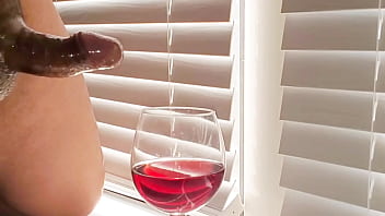 Preview 1 of Pov Mom Caught Me - Cheers! Happy New Year 2022! Celebrating with my Cum and wine Cocktail.