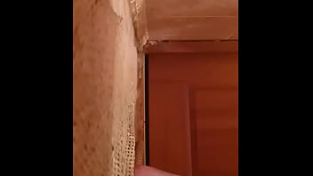 Preview 3 of Brazers Tired Boobs Video - The guy fucks himself in a big ass with a sex toy in the bathroom