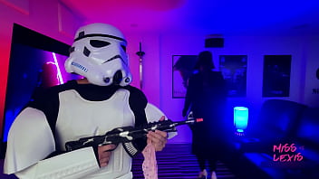 Preview 1 of Girl Help Boy Masturbate - Hot DARTH VADER Fucks Horny STORM TROOPER Star Wars Porn Parody