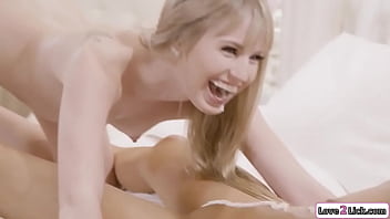 Preview 2 of Sanny London - Petite blonde facesits a latina brunette