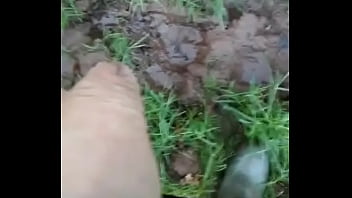 Preview 3 of Brazzaers Com - Piddling in the wet grass