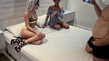 Preview 1 of Fake Jeb - Bastidores da grava&ccedil_&atilde_o com a mulatinha Nana Farias com sua primeira vez com outra mulher e muito sexo a tres com Lua Doidera e Jr Doidera no motel
