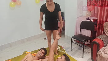 Preview 3 of Jabardasti Brother Sister - Bangali cute beauty Girl fucked With two boyfriend Happy New Year Sex indian xxx porn ,  Shathi khatun and hanif and Shapan pramanik