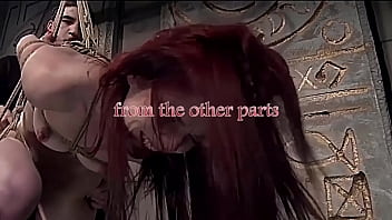 Preview 4 of Molliah Mills Fucking - Redhead gets hard training in strict rope bondage. Part 1.  Unforgettable bound spanking,  and her Master fucks her mouth.