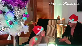Preview 1 of Sunny Leone Xxx Hd Movi Com - Christmas Threesome with Santa Claus
