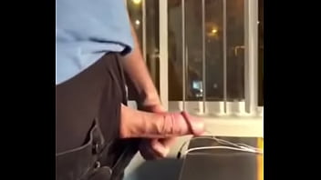 Preview 2 of Girl Sex Eith Delevery Boy - Jerking off in front of my window at night