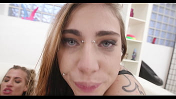 Preview 2 of Riley Reid Riding - Squirt Between Girls,  Silvia Dellai &amp_ Dalila Dark,  2on2,  BWC,  ATOGM,  DAP,  Big Gapes,  Squirt Drink,  Cum in Mouth,  Swallow GIO2003
