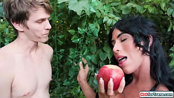 Preview 1 of Charlie Monaco - The Trans porn version of Adam and Eve in the garden of Eden