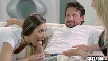 Preview 3 of Squerting Bigassrussian - Amazing brunette teen Jaye Summers grabbed stepdads big dick and sucked it