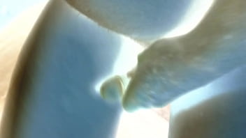Preview 3 of Retro Jmac - Fantasy fiction blue alien avatar solo video dildo pounding and long wanking session with cum shot.