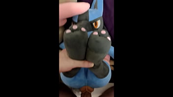 Preview 2 of Hifixxx Com Bangladeshi - Threesome with Lopunny and Lucario Plushies - Creampie End
