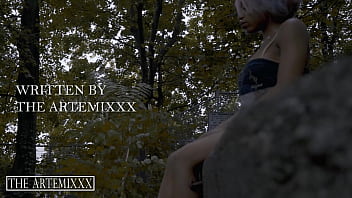 Preview 1 of Closeup Forced Fingering - Confident Hoe Black Teen Destiny Love Takes BBC Outside And Gets Filled With Cum By The ArtemiXXX