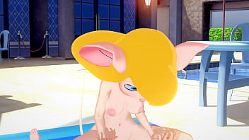 Preview 4 of Mature Boy Big - Rescue Rangers - Petite Gadget Hackwrench gets creampied