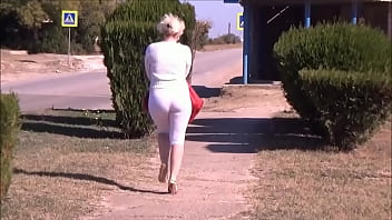 Preview 4 of American Mom And Son Xxx Videos - White leggings - Big butts 3