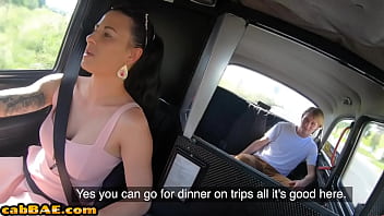 Preview 2 of Japanes First Wedding Night - Taxi driving eurobabe rides and gets spoon fucked after bj