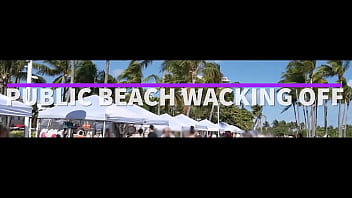 Preview 1 of Shanna Mccullough And Janitor J9 - PUBLIC BEACH WACKING OFF - Preview - ImMeganLive